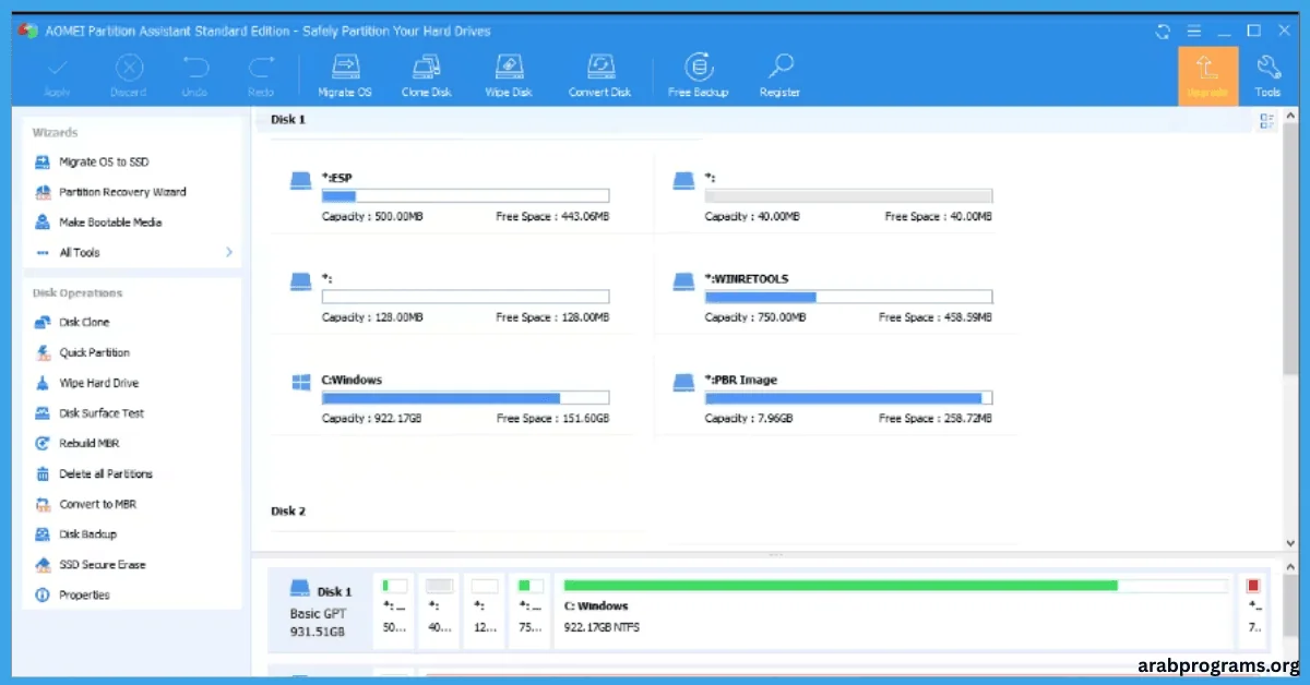  AOMEI Partition Assistant كامل